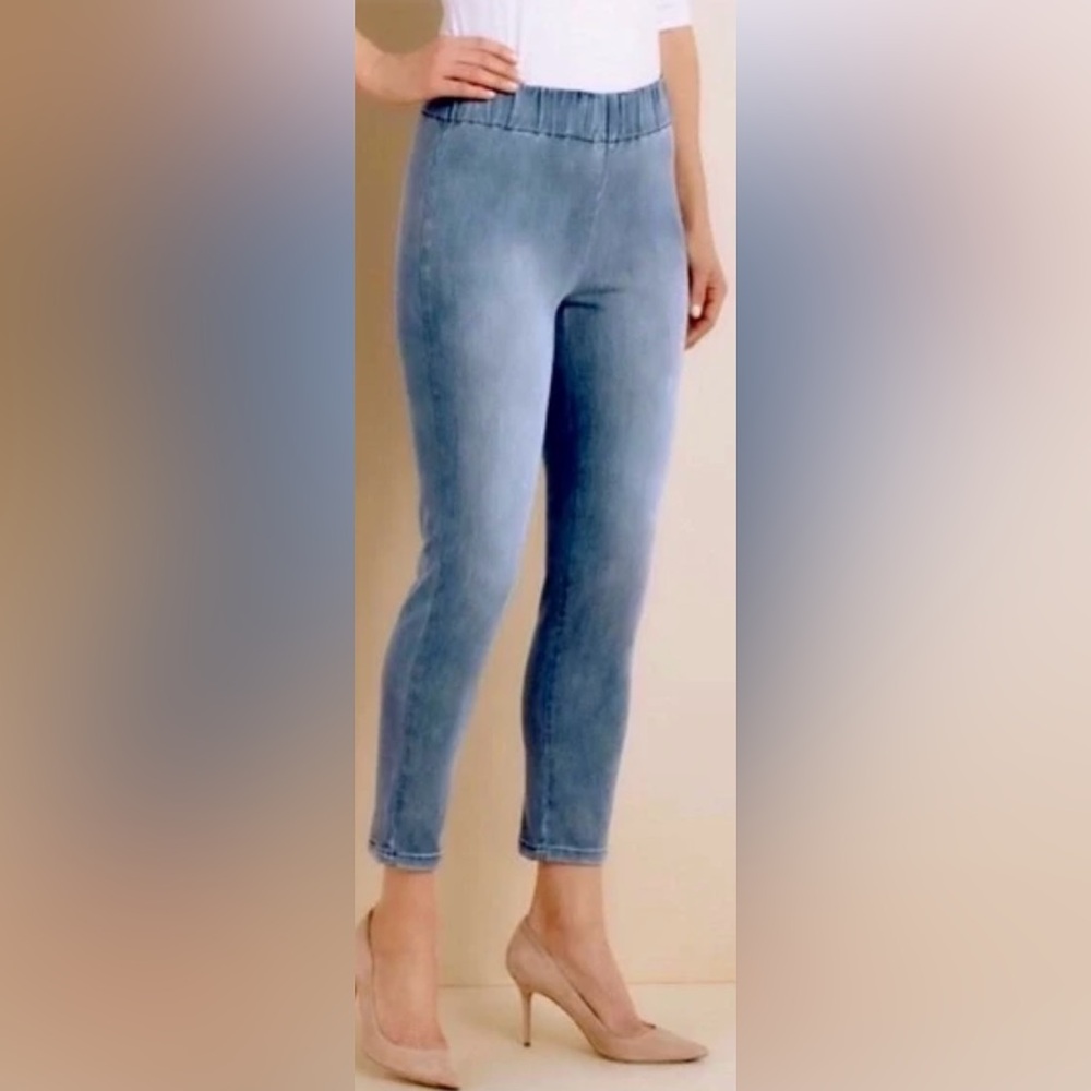 Soft Surroundings Metro Crop Legging Jeans Size Large